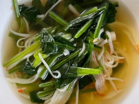 カニカマとほうれん草煮